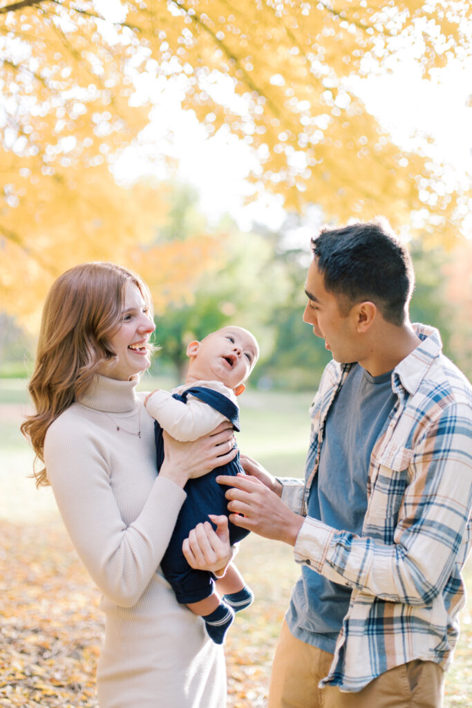 family in the fall colors